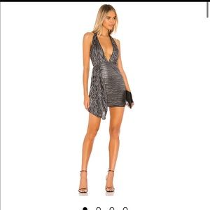 REVOLVE gunmetal drape dress